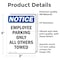 Signmission Employee Parking Only All Others Towed OSHA Notice Sign, Vinyl Decal, 3.5in W x 5in L, 2PK OS-2PACK-NS-D-35-V-11957 - alternate 4